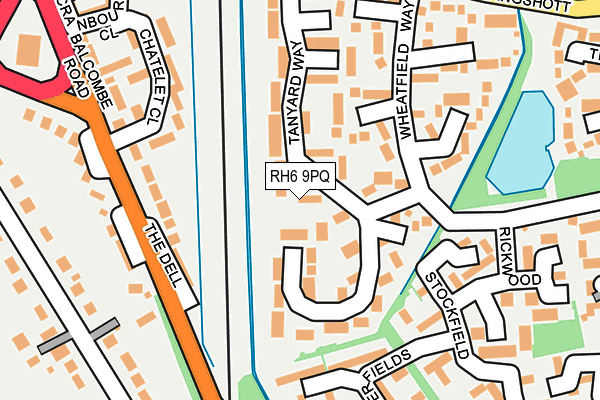 RH6 9PQ map - OS OpenMap – Local (Ordnance Survey)