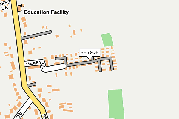 RH6 9QB map - OS OpenMap – Local (Ordnance Survey)