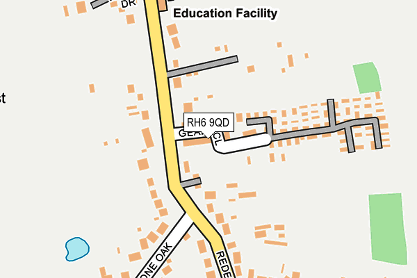 RH6 9QD map - OS OpenMap – Local (Ordnance Survey)