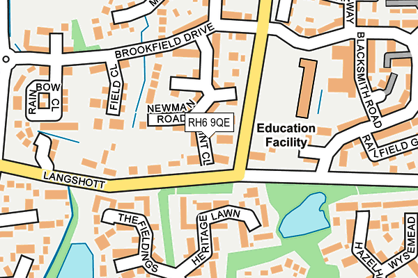 RH6 9QE map - OS OpenMap – Local (Ordnance Survey)