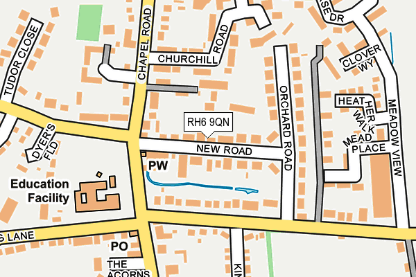 RH6 9QN map - OS OpenMap – Local (Ordnance Survey)