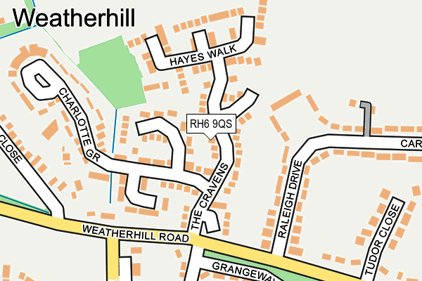 RH6 9QS map - OS OpenMap – Local (Ordnance Survey)