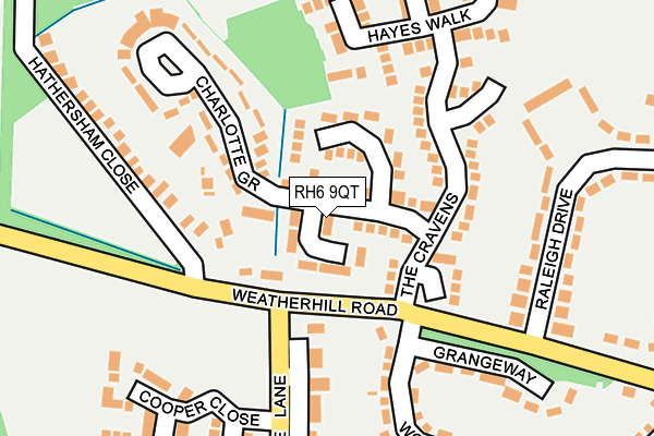 RH6 9QT map - OS OpenMap – Local (Ordnance Survey)