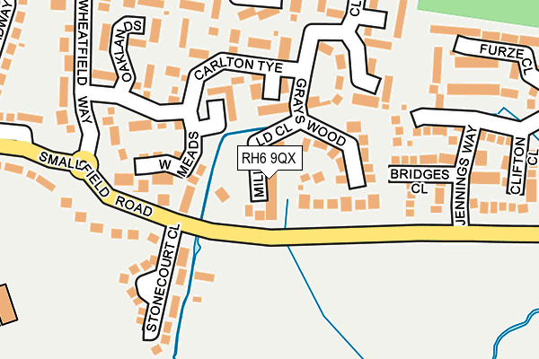 RH6 9QX map - OS OpenMap – Local (Ordnance Survey)