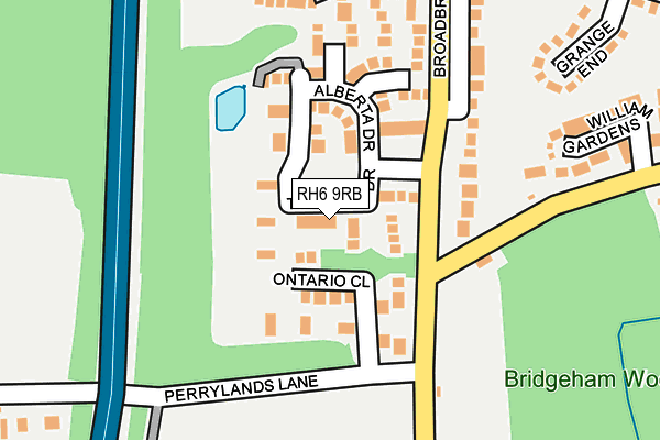 RH6 9RB map - OS OpenMap – Local (Ordnance Survey)