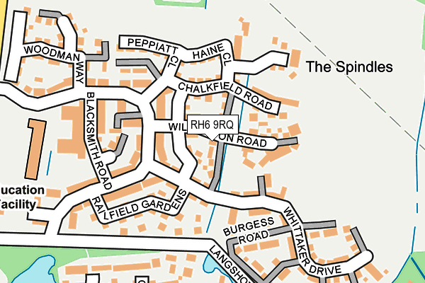 RH6 9RQ map - OS OpenMap – Local (Ordnance Survey)