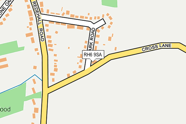 RH6 9SA map - OS OpenMap – Local (Ordnance Survey)