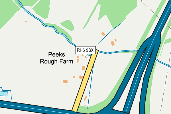 RH6 9SX map - OS OpenMap – Local (Ordnance Survey)