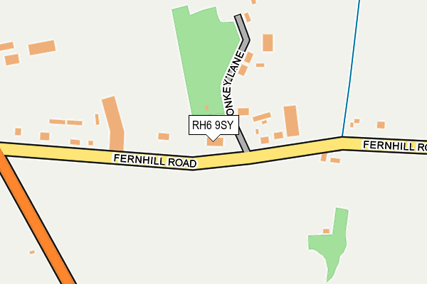 RH6 9SY map - OS OpenMap – Local (Ordnance Survey)