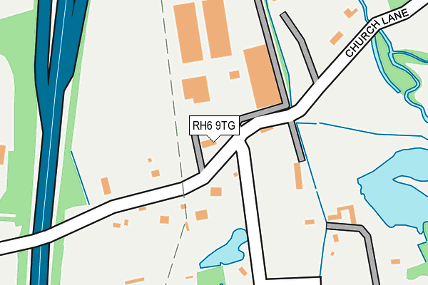RH6 9TG map - OS OpenMap – Local (Ordnance Survey)