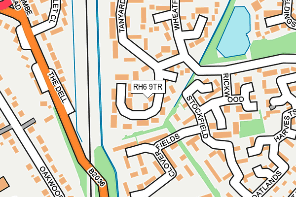 RH6 9TR map - OS OpenMap – Local (Ordnance Survey)