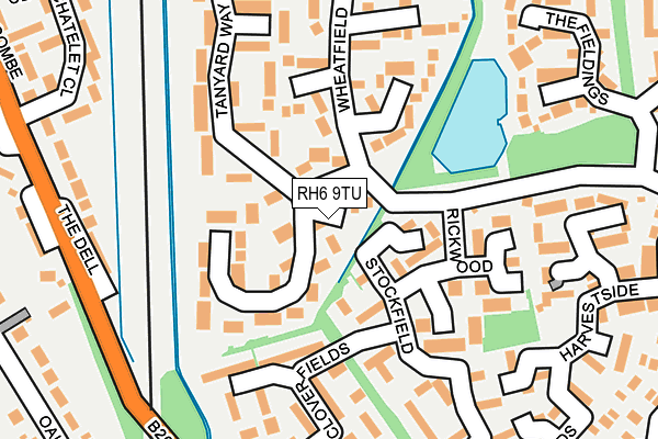 RH6 9TU map - OS OpenMap – Local (Ordnance Survey)