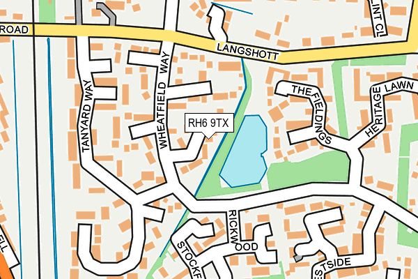 RH6 9TX map - OS OpenMap – Local (Ordnance Survey)