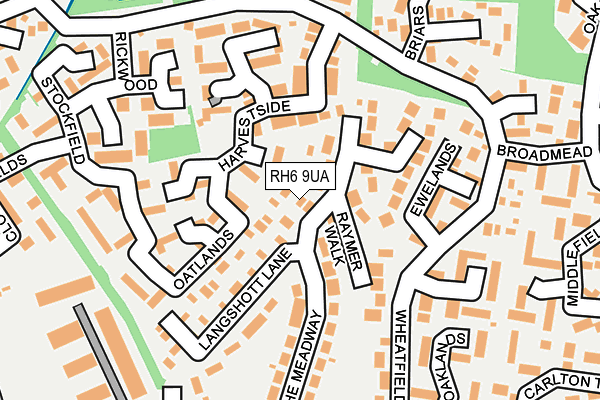 RH6 9UA map - OS OpenMap – Local (Ordnance Survey)