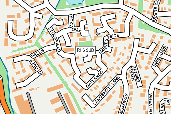 RH6 9UD map - OS OpenMap – Local (Ordnance Survey)