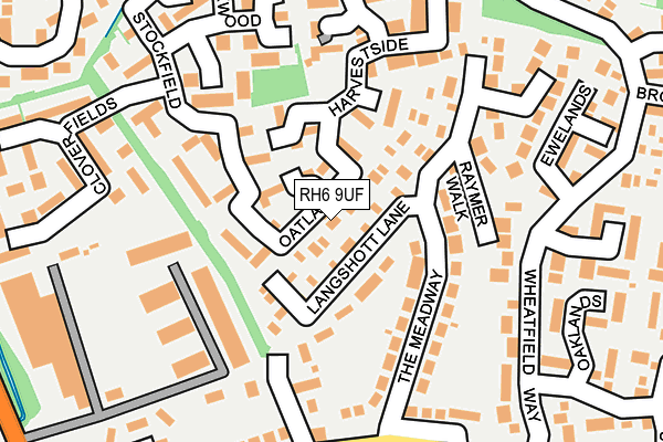 RH6 9UF map - OS OpenMap – Local (Ordnance Survey)