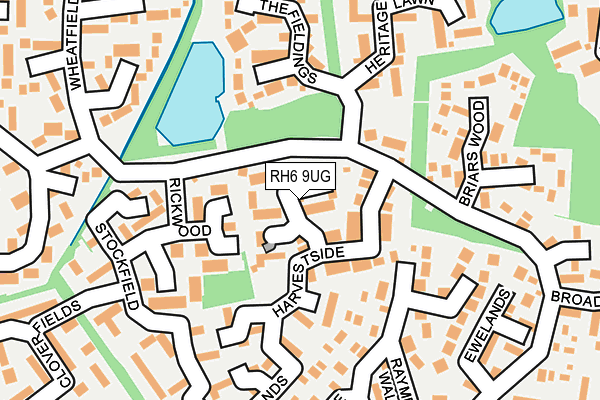 RH6 9UG map - OS OpenMap – Local (Ordnance Survey)