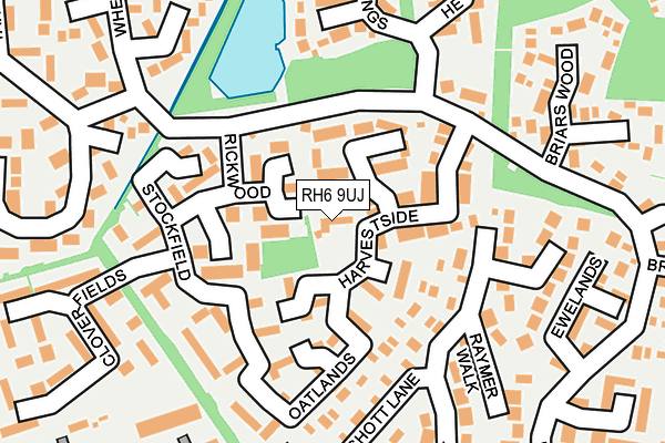 RH6 9UJ map - OS OpenMap – Local (Ordnance Survey)