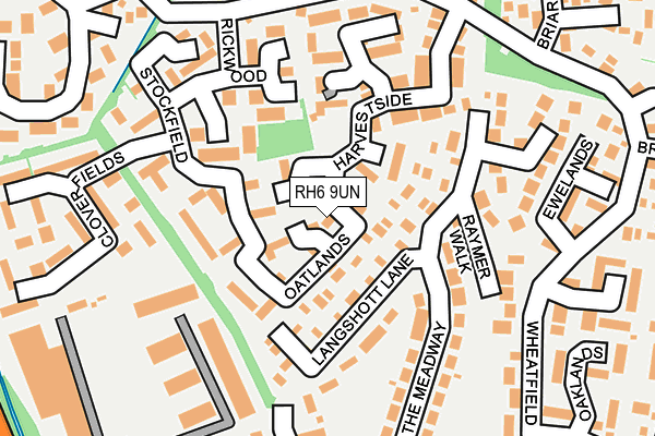 RH6 9UN map - OS OpenMap – Local (Ordnance Survey)