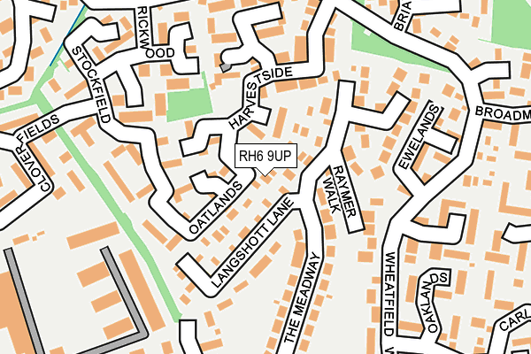 RH6 9UP map - OS OpenMap – Local (Ordnance Survey)