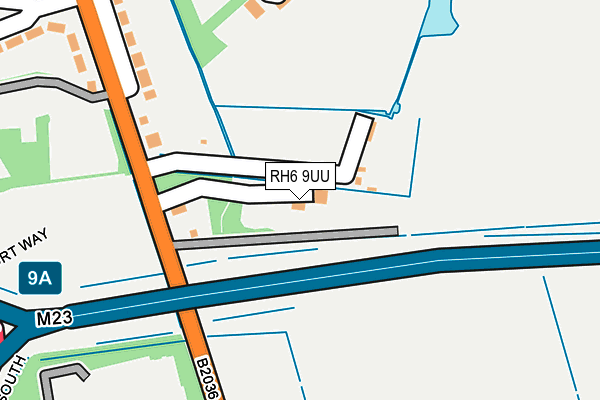 RH6 9UU map - OS OpenMap – Local (Ordnance Survey)