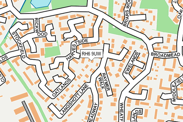 RH6 9UW map - OS OpenMap – Local (Ordnance Survey)