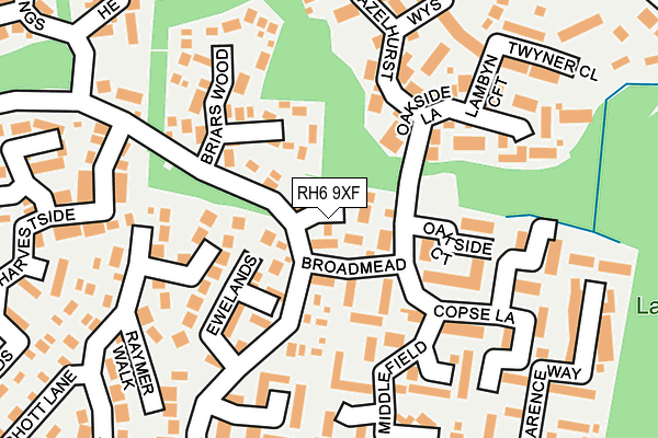 RH6 9XF map - OS OpenMap – Local (Ordnance Survey)