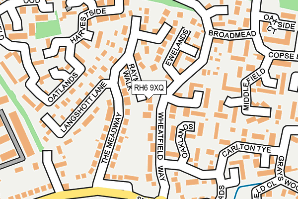 RH6 9XQ map - OS OpenMap – Local (Ordnance Survey)