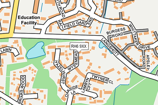 RH6 9XX map - OS OpenMap – Local (Ordnance Survey)