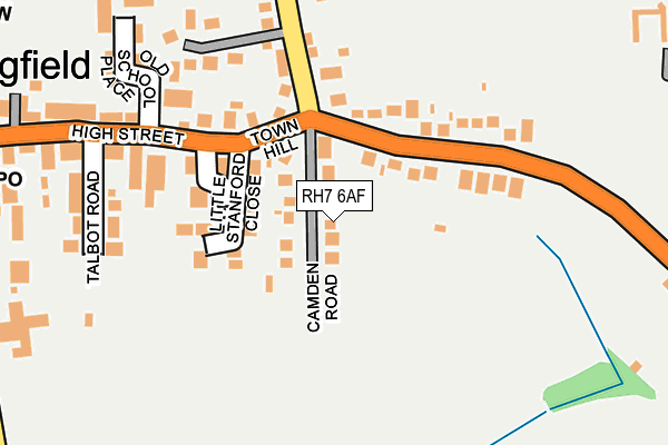 RH7 6AF map - OS OpenMap – Local (Ordnance Survey)
