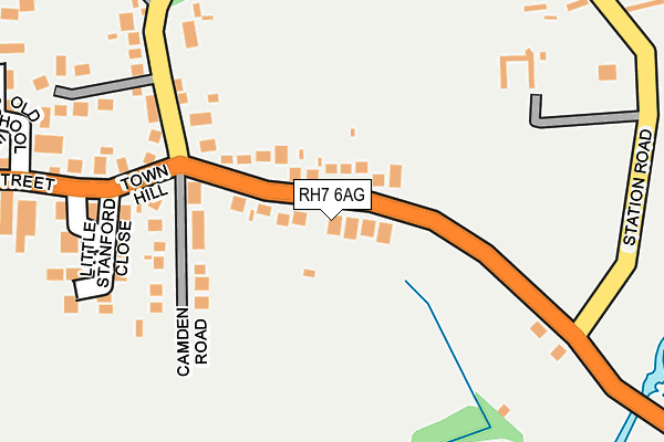 RH7 6AG map - OS OpenMap – Local (Ordnance Survey)