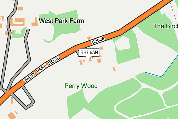 RH7 6AN map - OS OpenMap – Local (Ordnance Survey)