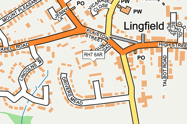 RH7 6AR map - OS OpenMap – Local (Ordnance Survey)