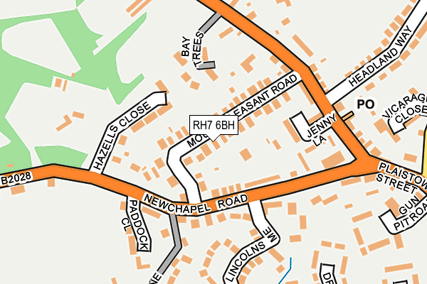 RH7 6BH map - OS OpenMap – Local (Ordnance Survey)