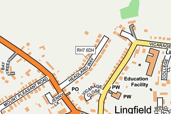 RH7 6DH map - OS OpenMap – Local (Ordnance Survey)