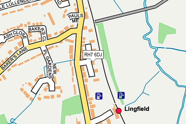 RH7 6DJ map - OS OpenMap – Local (Ordnance Survey)