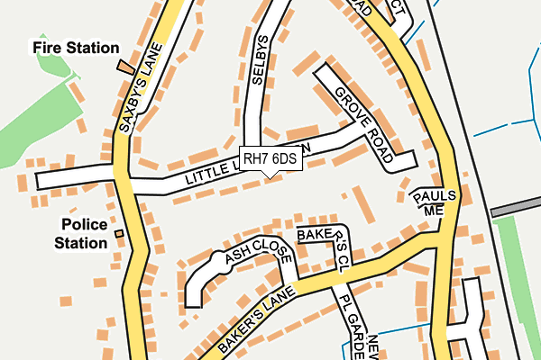 RH7 6DS map - OS OpenMap – Local (Ordnance Survey)
