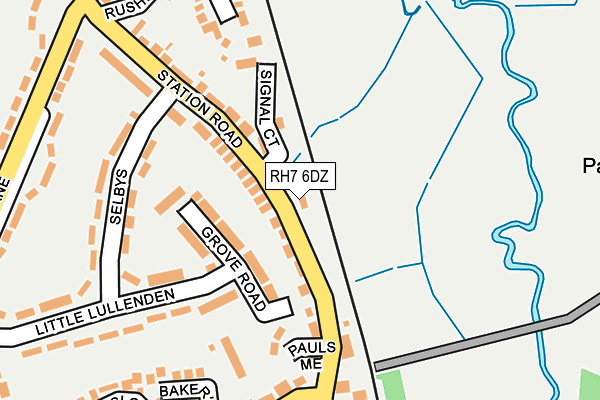 RH7 6DZ map - OS OpenMap – Local (Ordnance Survey)