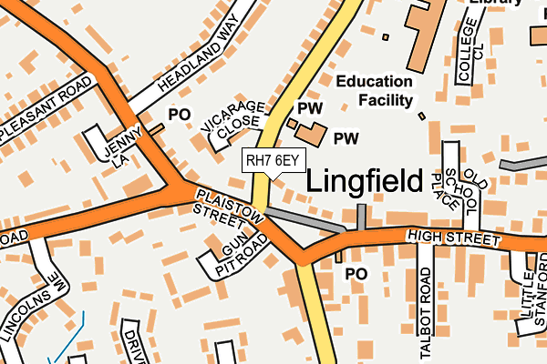 RH7 6EY map - OS OpenMap – Local (Ordnance Survey)