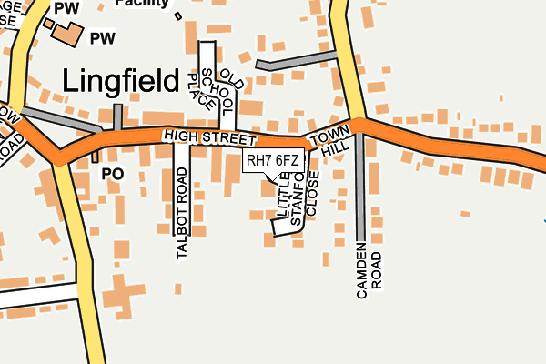 RH7 6FZ map - OS OpenMap – Local (Ordnance Survey)