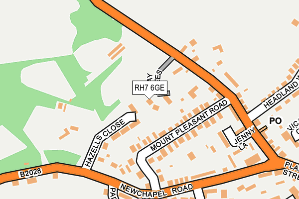 RH7 6GE map - OS OpenMap – Local (Ordnance Survey)