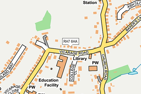 RH7 6HA map - OS OpenMap – Local (Ordnance Survey)