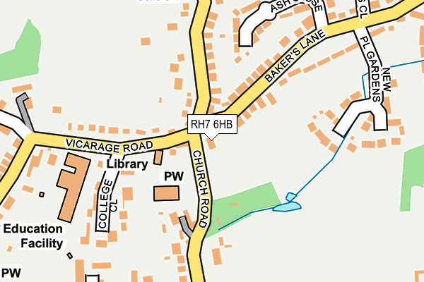 RH7 6HB map - OS OpenMap – Local (Ordnance Survey)
