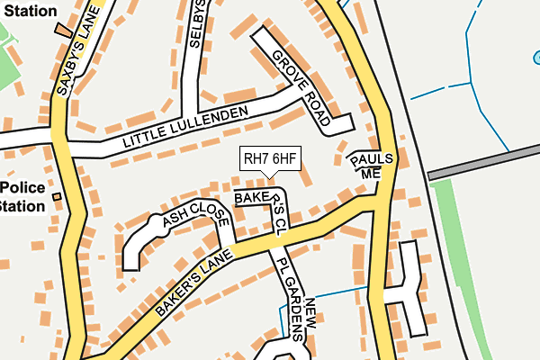 RH7 6HF map - OS OpenMap – Local (Ordnance Survey)