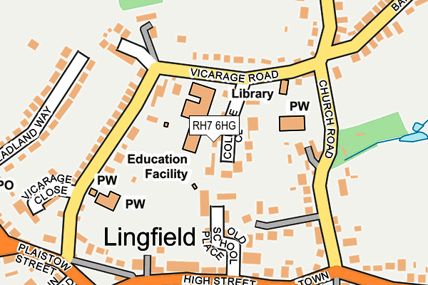 RH7 6HG map - OS OpenMap – Local (Ordnance Survey)