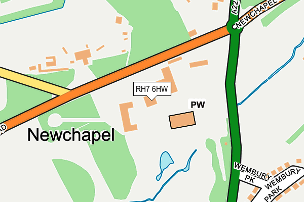 RH7 6HW map - OS OpenMap – Local (Ordnance Survey)