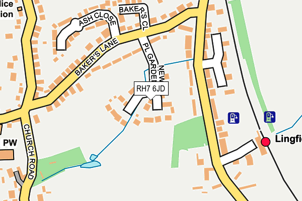 RH7 6JD map - OS OpenMap – Local (Ordnance Survey)
