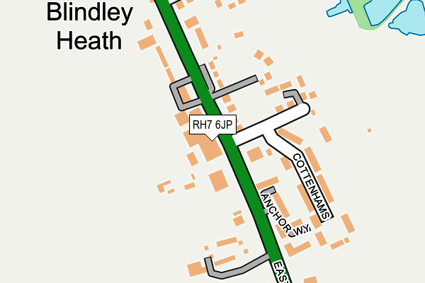 RH7 6JP map - OS OpenMap – Local (Ordnance Survey)