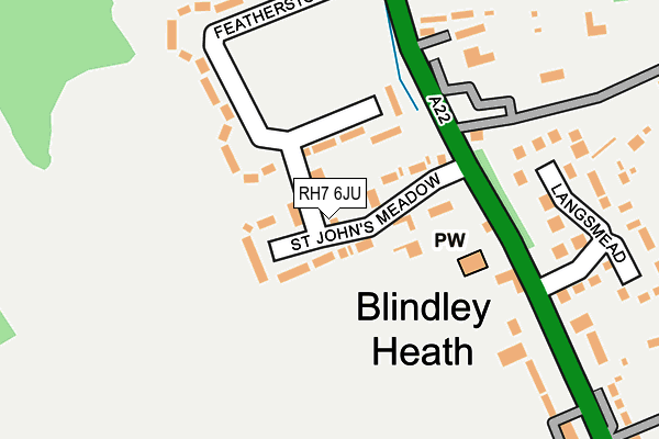 RH7 6JU map - OS OpenMap – Local (Ordnance Survey)