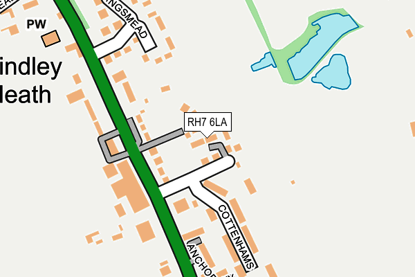 RH7 6LA map - OS OpenMap – Local (Ordnance Survey)
